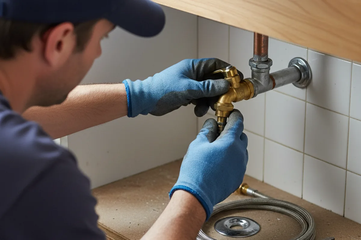 Shutoff valve and fitting work during Emergency Plumbing in Bethel